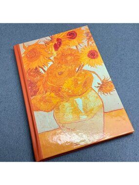 Vincent Van Gogh Sunflowers Hardcover Blank Lined Journal 6 Postcards Included